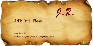 Jári Rea névjegykártya